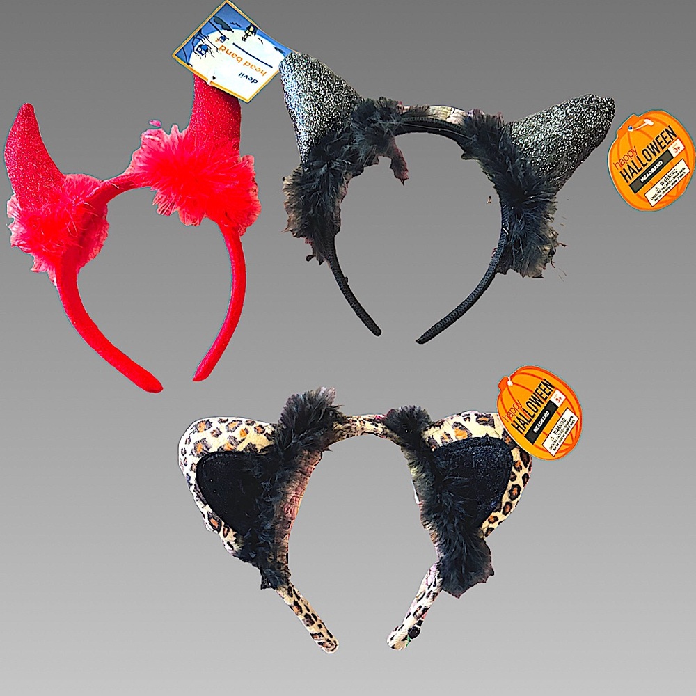 🎃*NWT* 3pc Halloween‎ Headband Set